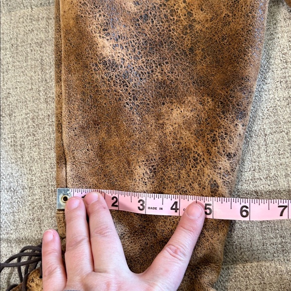 BORN CROWN GILMORE DISTRESSED LEATHER TALL RIDING EQUESTRIAN BOOTS SIZE 10 - Picture 15 of 16